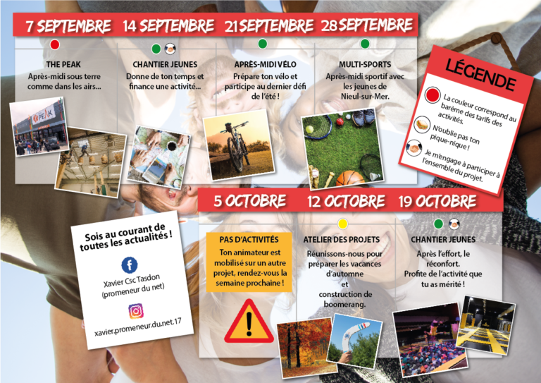 JEUNESSE - Programme Des Mercredis De Septembre Et Octobre 2022 ...